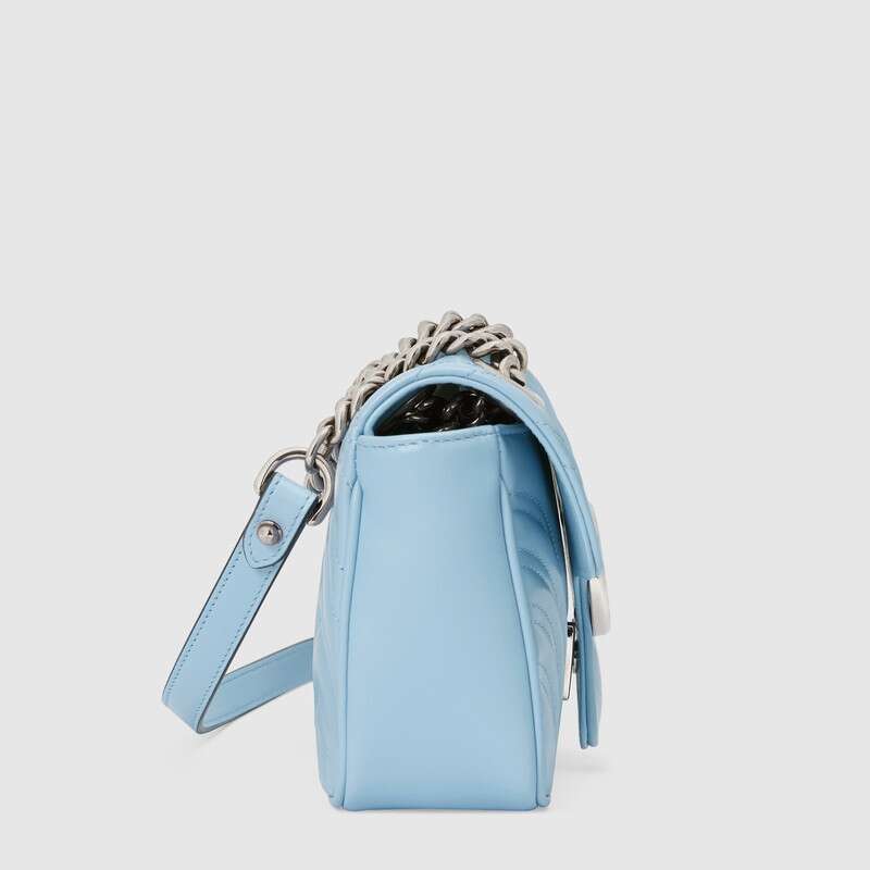 Gucci GG Marmont Matelasse Mini Shoulder Bag 446744 Light blue